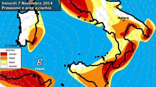 Allerta meteo su mezza Italia. Dal 5 all'8 Novembre, possibili nubifragi